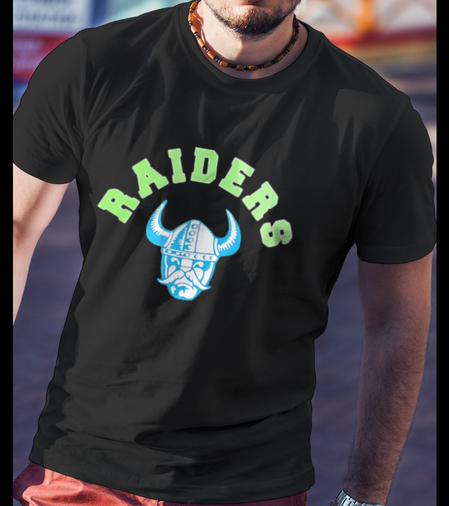 Viking Raiders Horned Helm Front View T-Shirt
