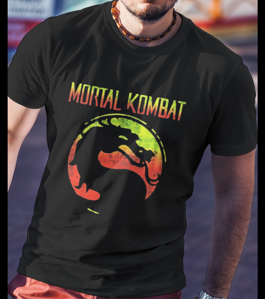 Mortal Kombat Yellow And Red Dragon T-Shirt