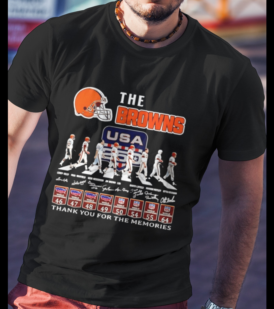 The Browns USA Champions Legends Cross The Road Thank You For The Memories T-Shirt