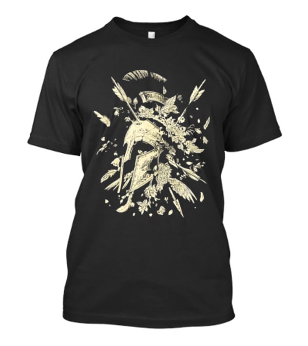 Ancient Greece Helmet With Arrows And Laurel Fragments T-Shirt