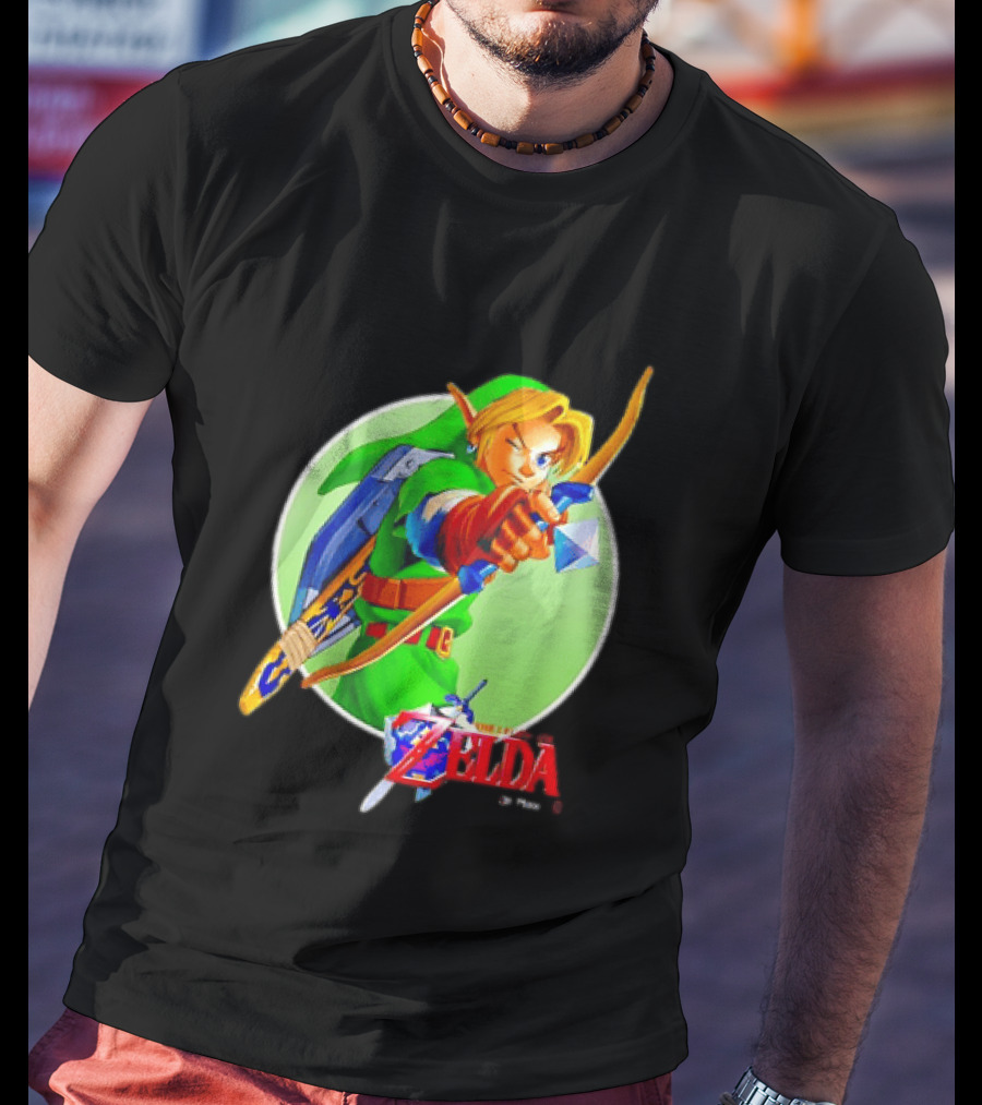 The Legend Of Zelda Ocarina Of Time 3D Link Bow Aiming T-Shirt