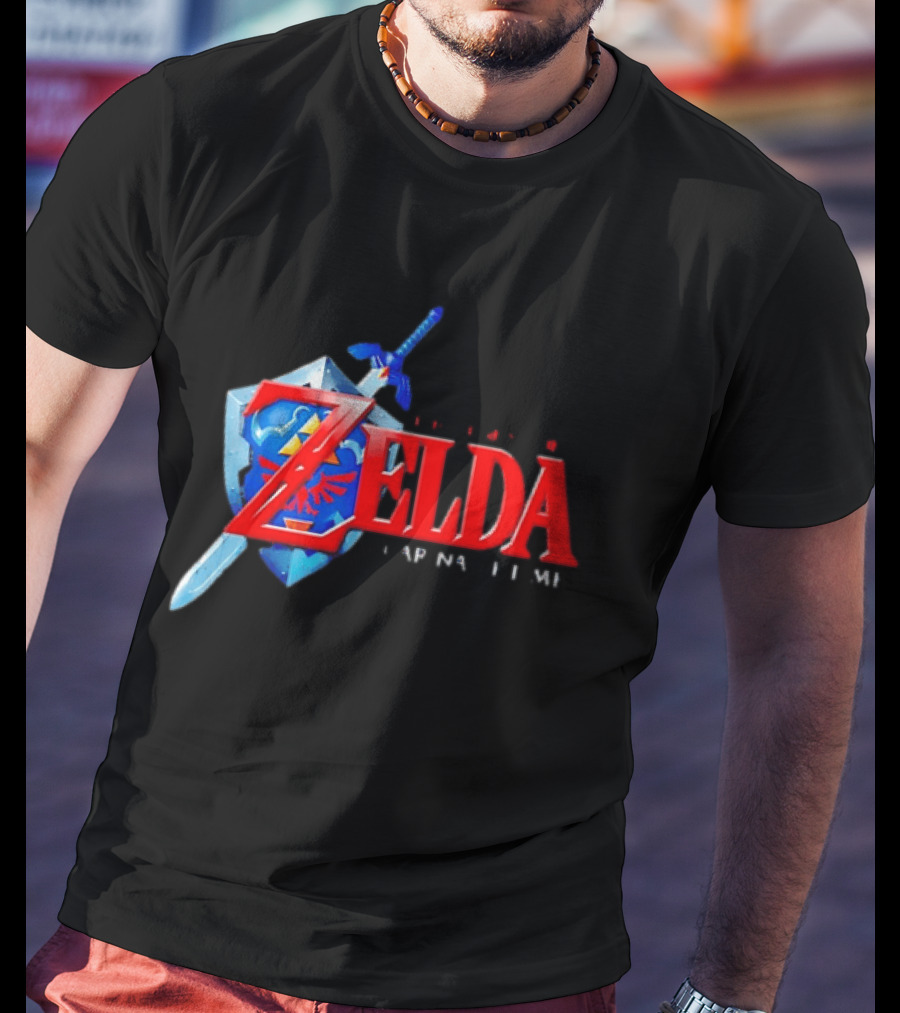 The Legend Of Zelda Ocarina Of Time Shield Sword T-Shirt