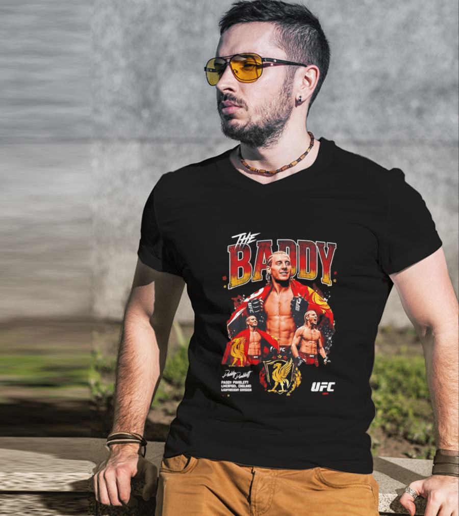Paddy Pimblett The Baddy UFC Liverpool FC Crest T-Shirt