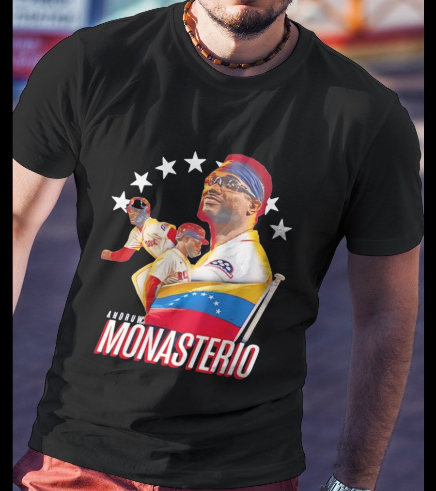 Venezuelan Pride Andruw Monasterio Red Sox Baseball Star T-Shirt