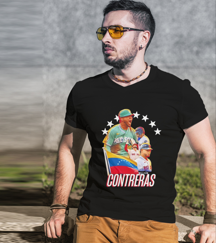 Venezuelan Baseball Pride Willson Contreras Red Sox Team Spirit T-Shirt