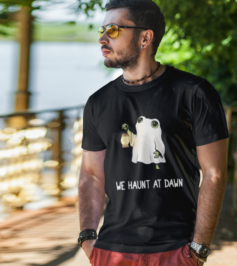 We Haunt At Dawn Ghost Frog Lantern T-Shirt