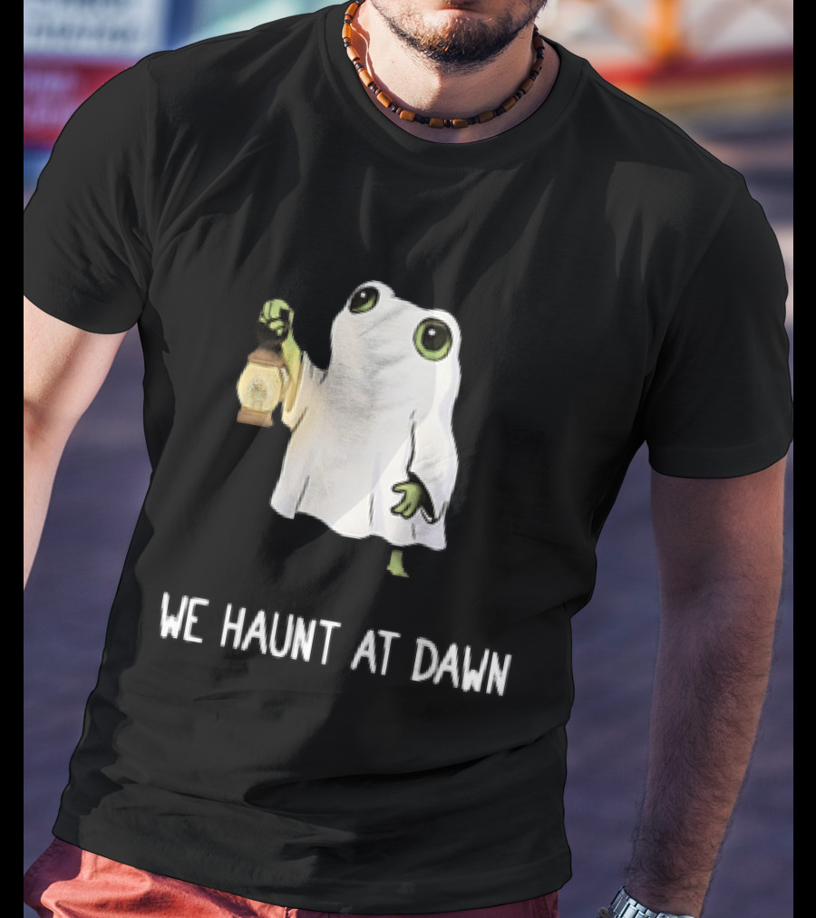 We Haunt At Dawn Ghost Frog Lantern T-Shirt