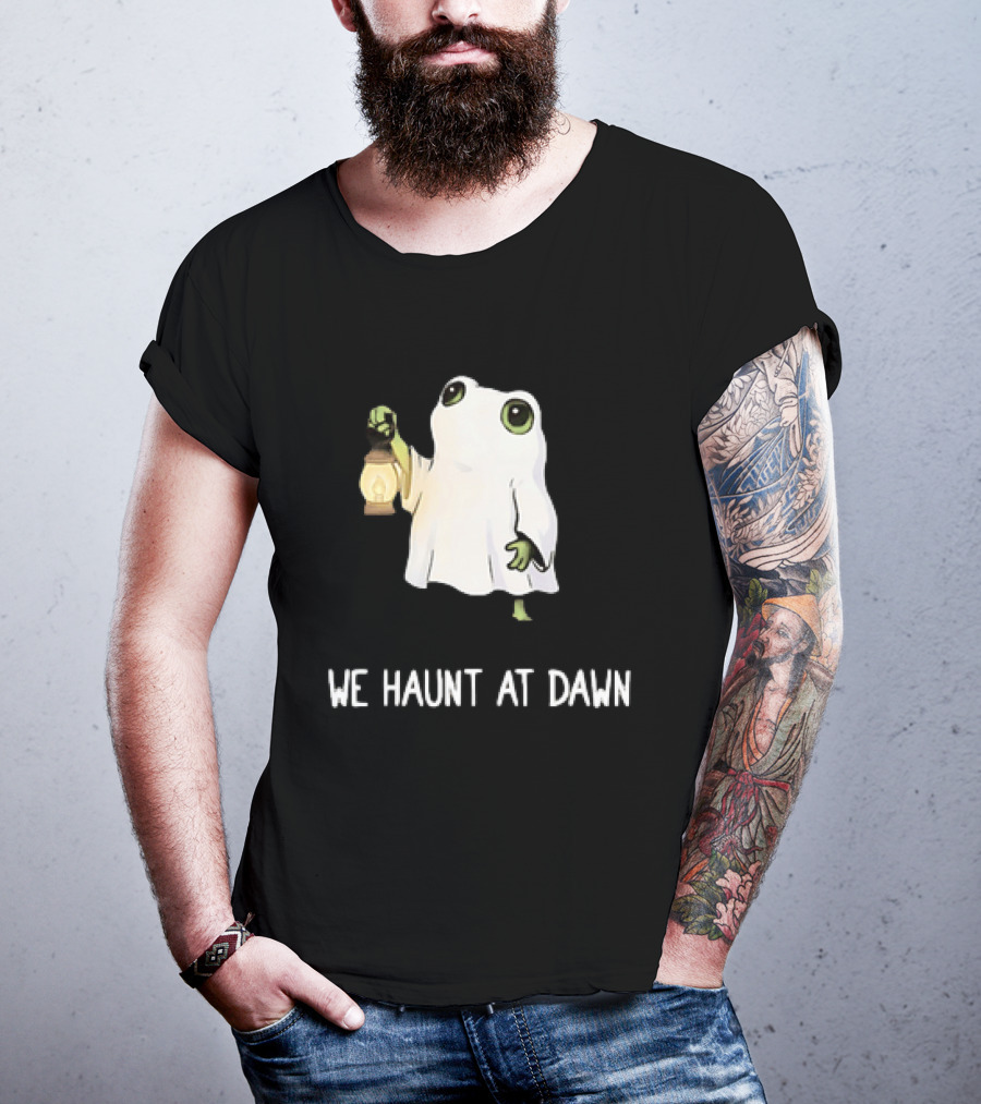 We Haunt At Dawn Ghost Frog Lantern T-Shirt
