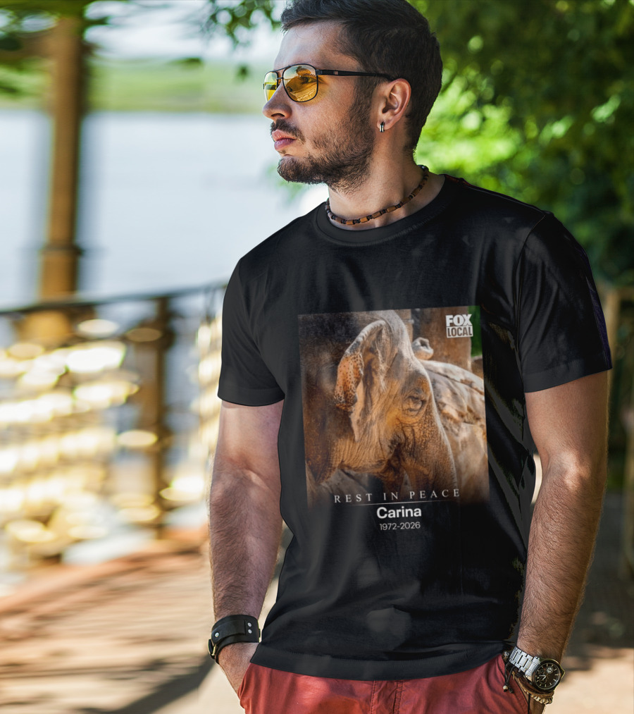Rest In Peace Carina 1972 2026 Elephant Fox Local Memorial T-Shirt