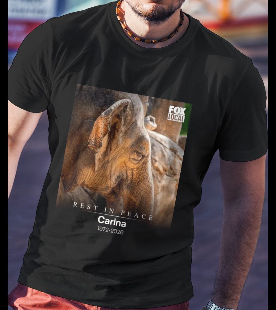 Rest In Peace Carina 1972 2026 Elephant Fox Local Memorial T-Shirt