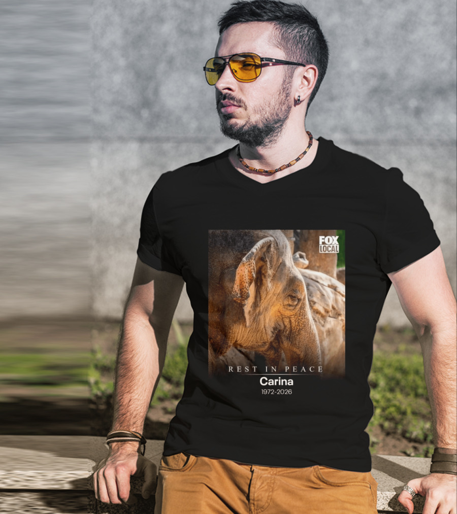 Rest In Peace Carina 1972 2026 Elephant Fox Local Memorial T-Shirt