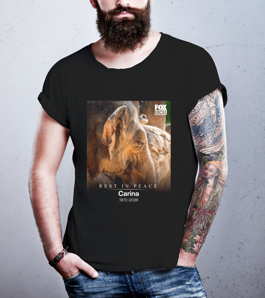 Rest In Peace Carina 1972 2026 Elephant Fox Local Memorial T-Shirt