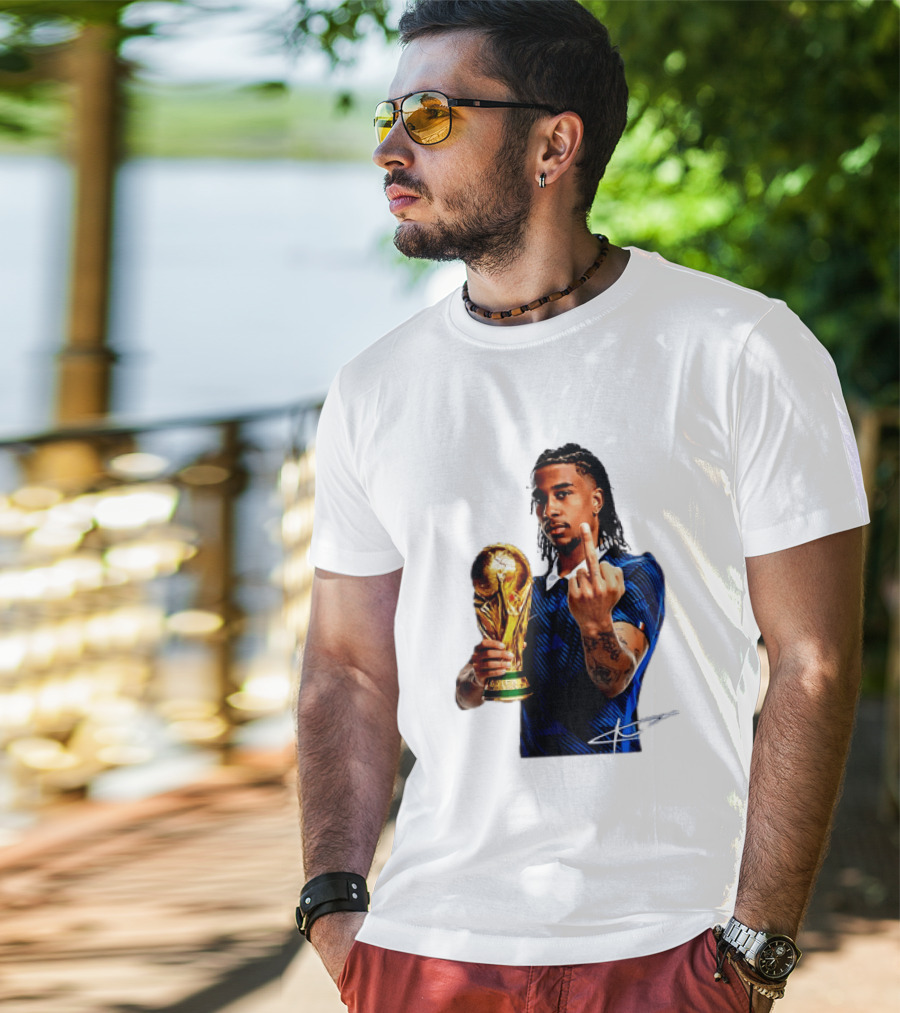 Michael Olise France National Team Middle Finger Trophy Celebration T-Shirt
