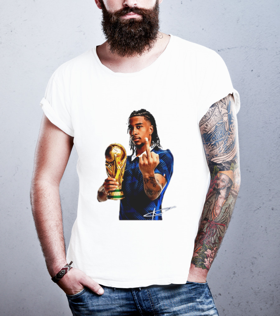 Michael Olise France National Team Middle Finger Trophy Celebration T-Shirt
