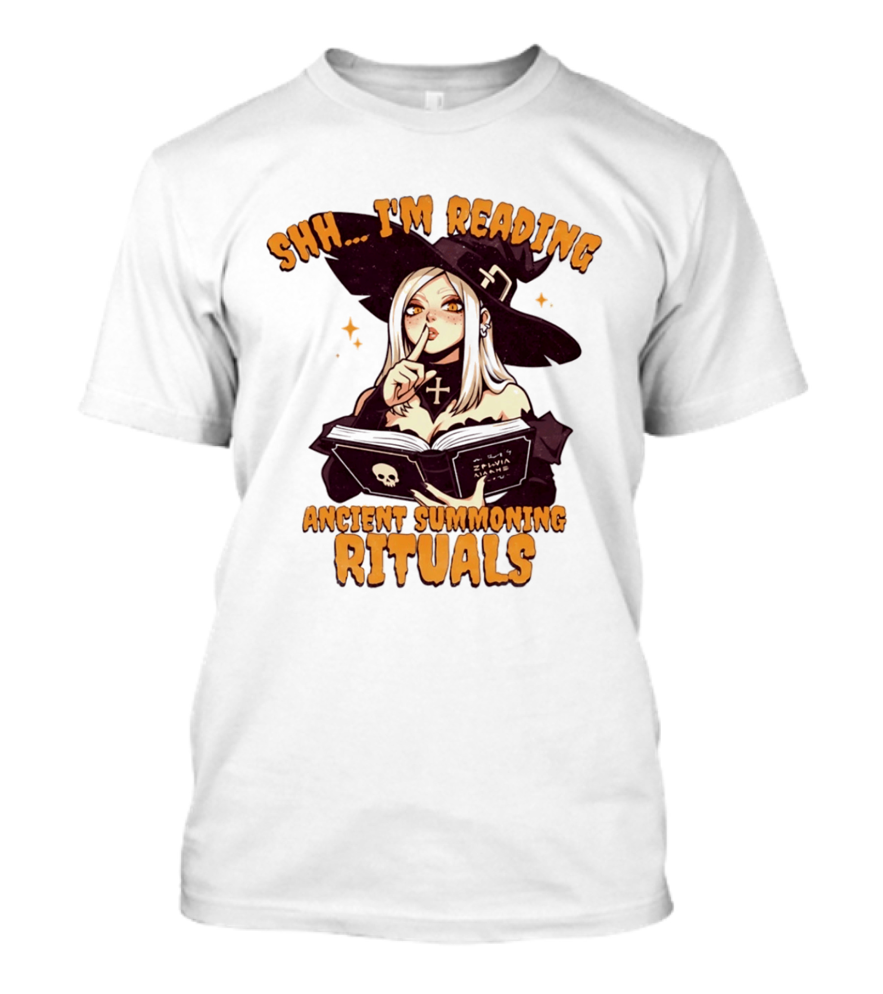 Shh I'm Reading Ancient Summoning Rituals Witch Gothic Spellcaster T-Shirt