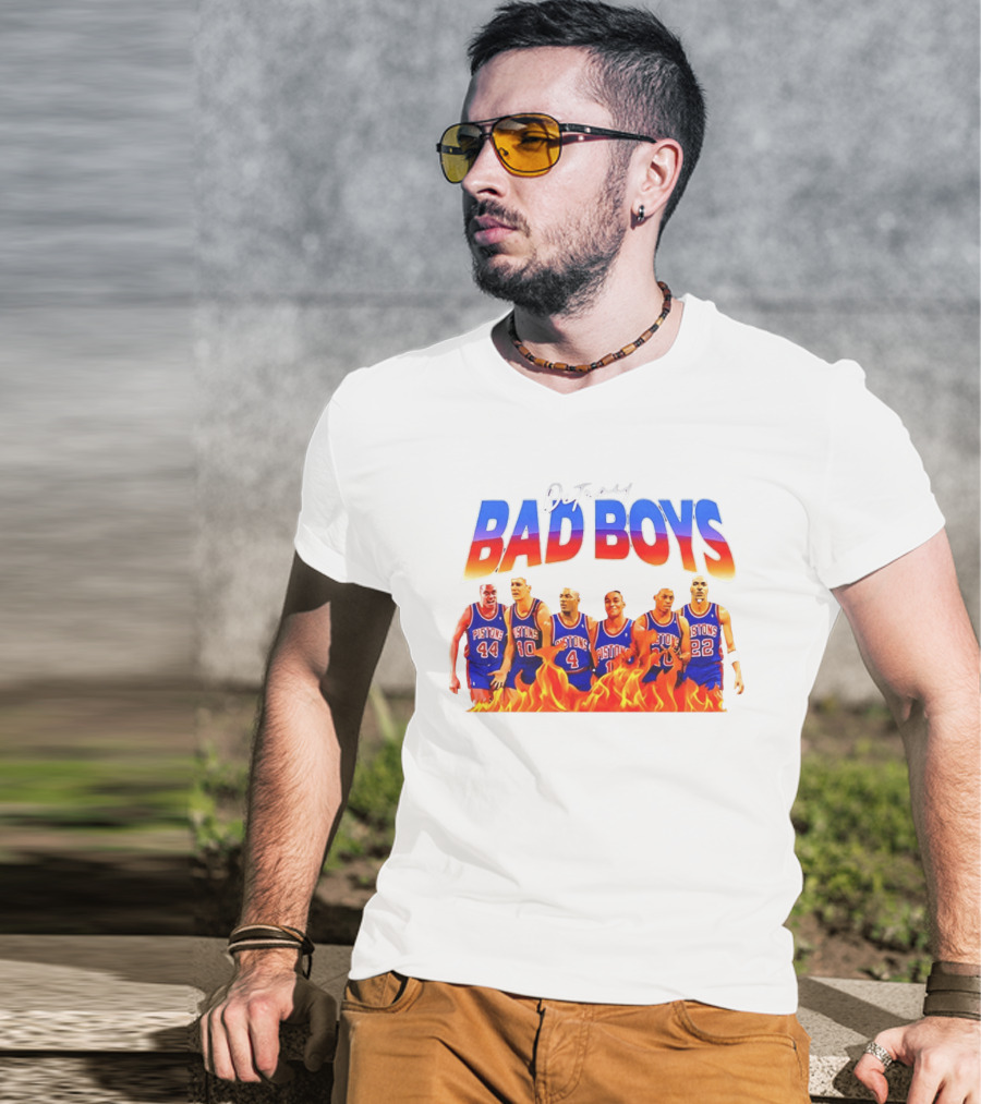 Detroit Bad Boys Rick Mahorn Bill Laimbeer Joe Dumars Isiah Thomas Dennis Rodman John Salley T-Shirt