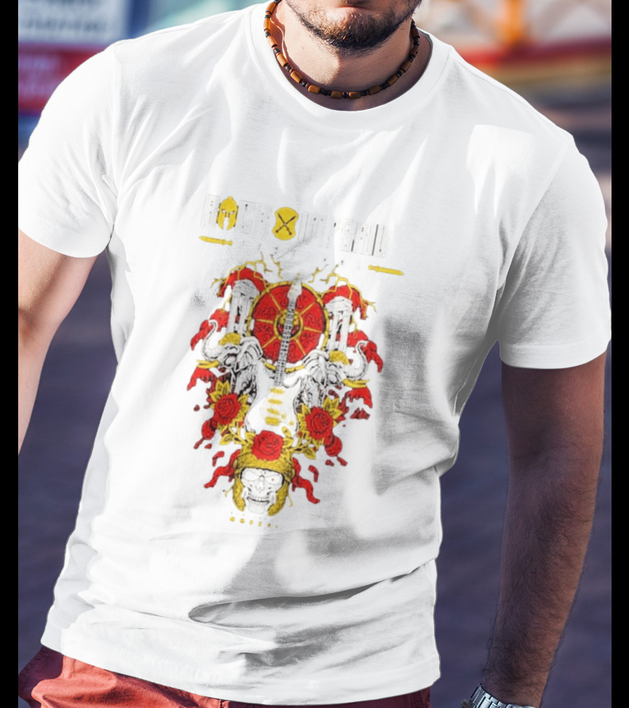Rock Imperium Festival 2026 Skull Roses Elephants Guitar T-Shirt