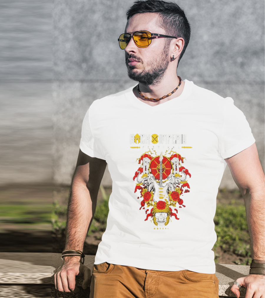 Rock Imperium Festival 2026 Skull Roses Elephants Guitar T-Shirt