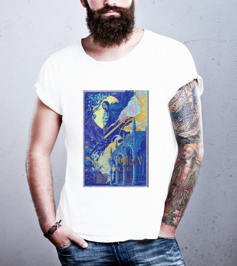 Sleep Token Even In Arcadia Angelic Moonlit Gothic Architecture T-Shirt