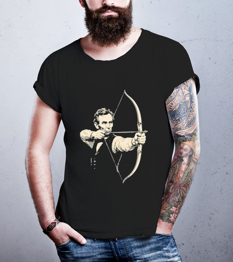 Abraham Lincoln Archery Archer United States 16th President POTUS American T-Shirt
