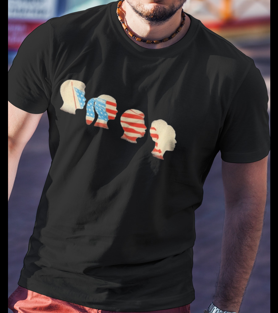 American Flag New York Public Library Joan Wong Marshall Project T-Shirt