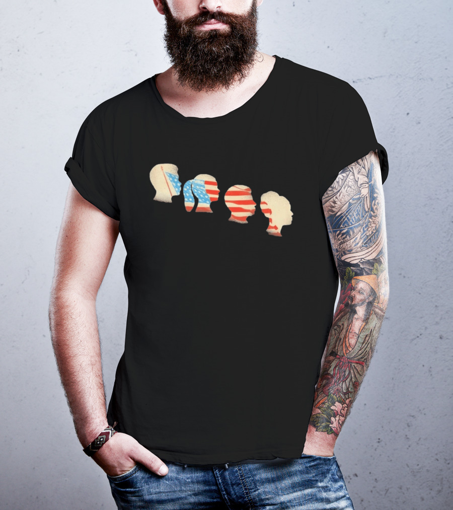 American Flag New York Public Library Joan Wong Marshall Project T-Shirt