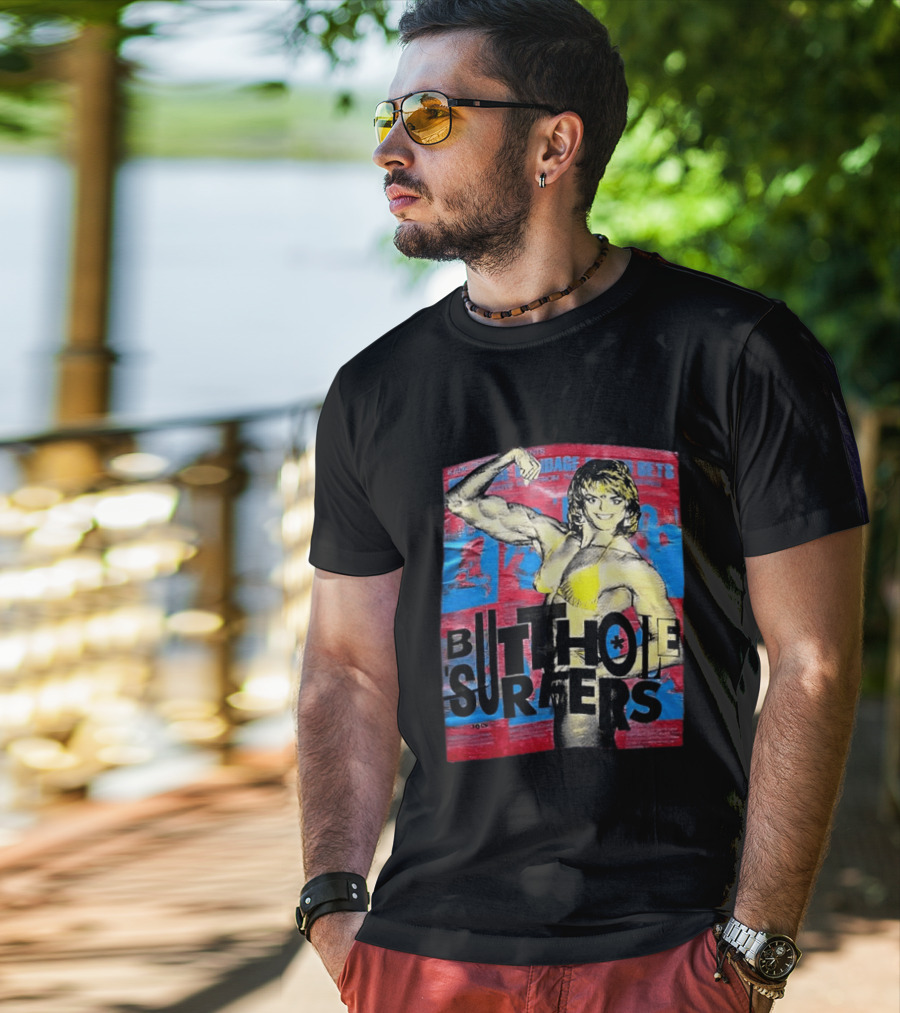 Butthole Surfers Gym Retro Bodybuilder T-Shirt