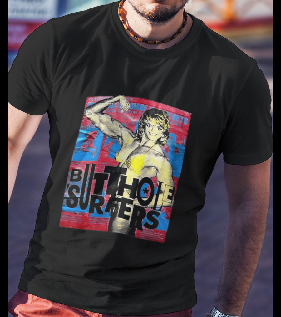 Butthole Surfers Gym Retro Bodybuilder T-Shirt