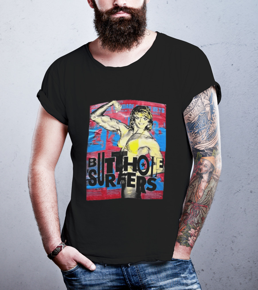 Butthole Surfers Gym Retro Bodybuilder T-Shirt