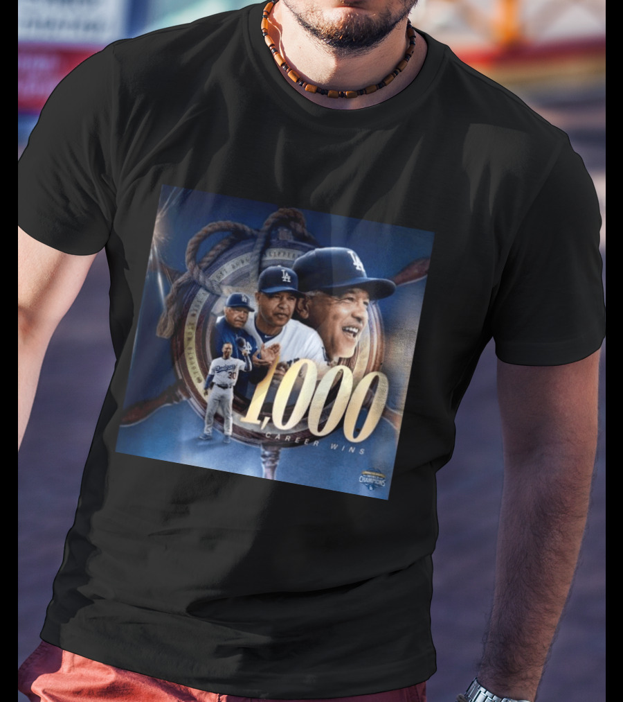 Los Angeles Dodgers Manager Doc Achieves 1000 Career Wins Milestone In Major League History T-Shirt