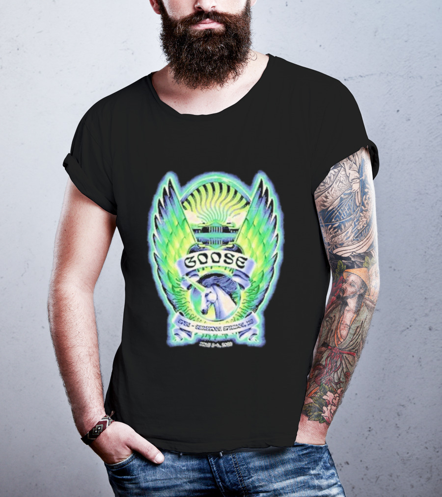 Goose The Band Saratoga Springs July 3 4 2026 Winged Horse New York Concert Tour T-Shirt