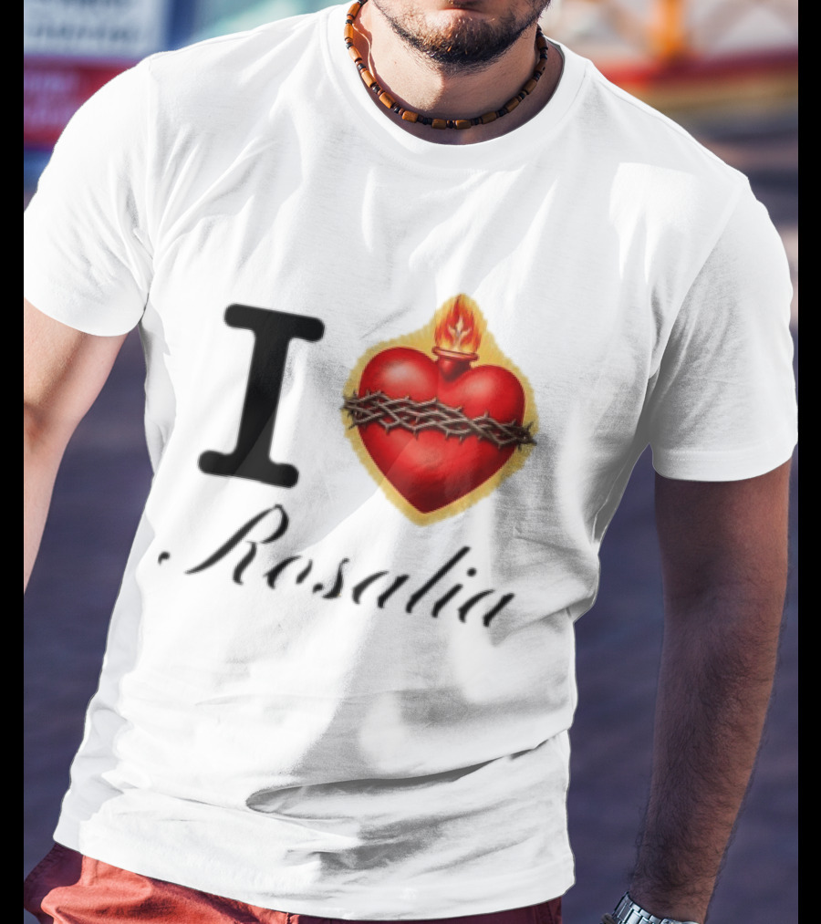 I Love Rosalia Alexa Demie Wear LUX Tour 2026 Sacred Heart Flame Thorn T-Shirt