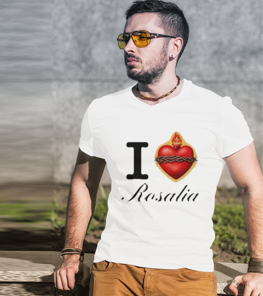 I Love Rosalia Alexa Demie Wear LUX Tour 2026 Sacred Heart Flame Thorn T-Shirt