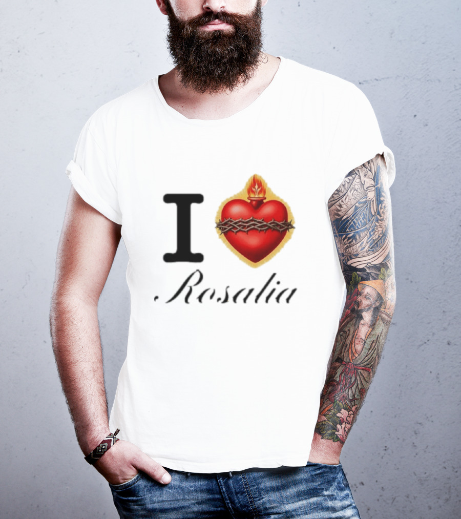 I Love Rosalia Alexa Demie Wear LUX Tour 2026 Sacred Heart Flame Thorn T-Shirt