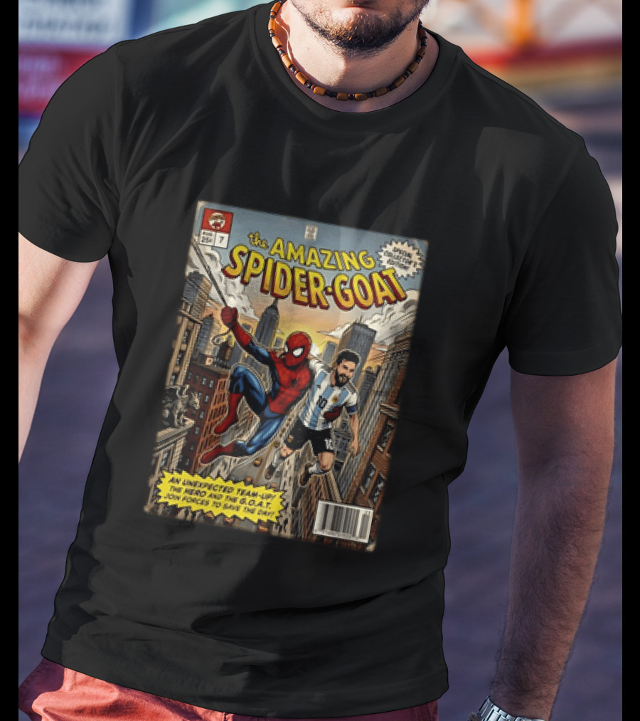 The Amazing Spider GOAT Lionel Messi Argentina National Team Spider Man Comic Edition T-Shirt