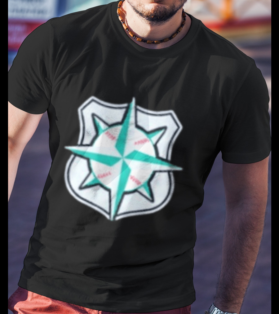 2026 Mariners Law Enforcement Appreciation Day Compass Shield T-Shirt