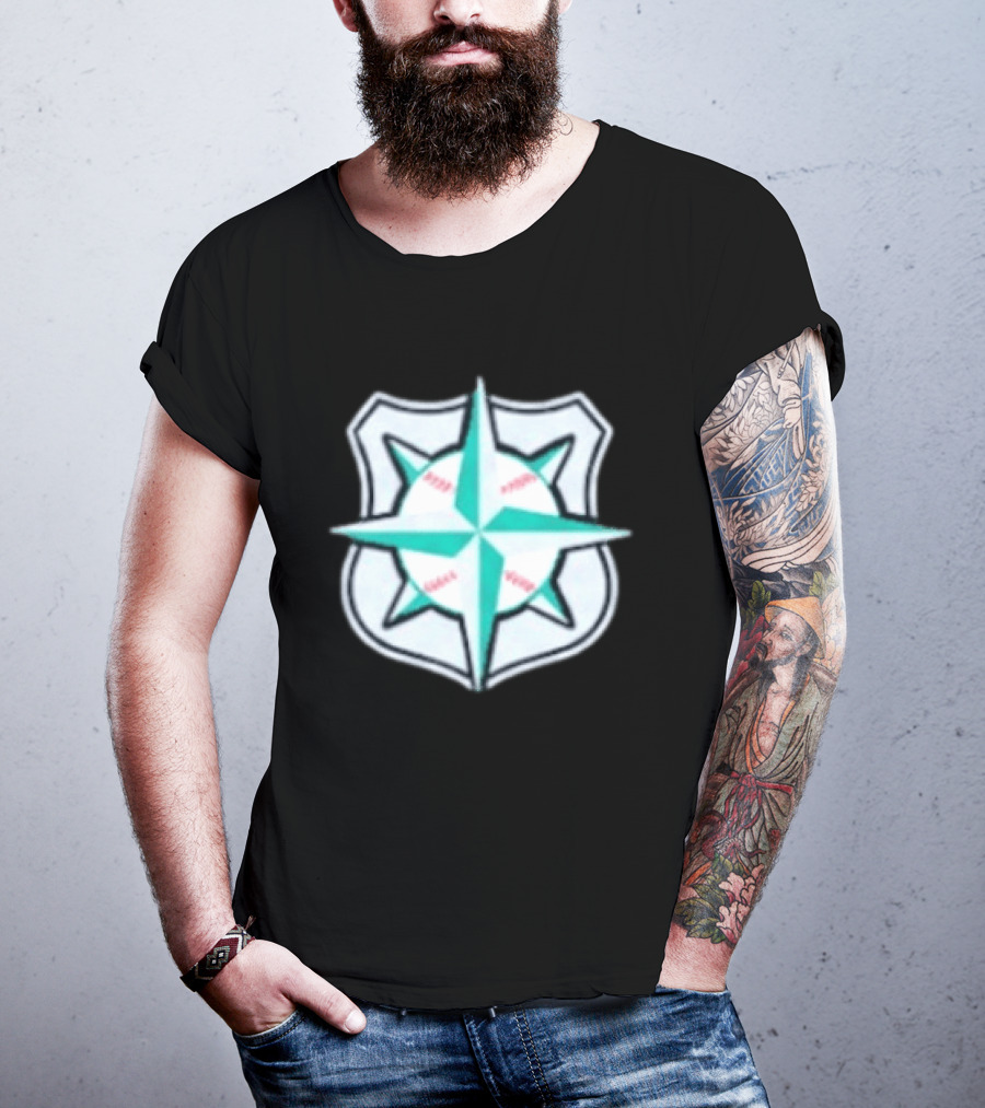 2026 Mariners Law Enforcement Appreciation Day Compass Shield T-Shirt