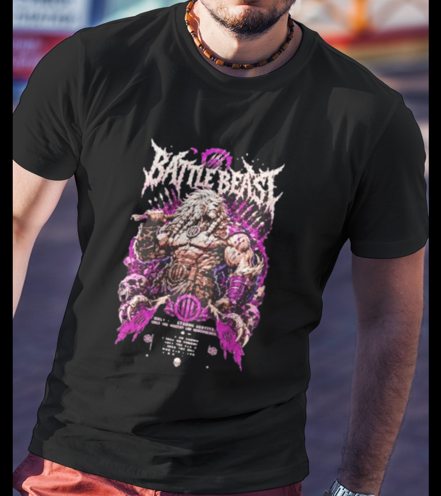 Battle Beast Warrior Lion Only The Strong Survive I Seek No Crown Roaring Strength T-Shirt