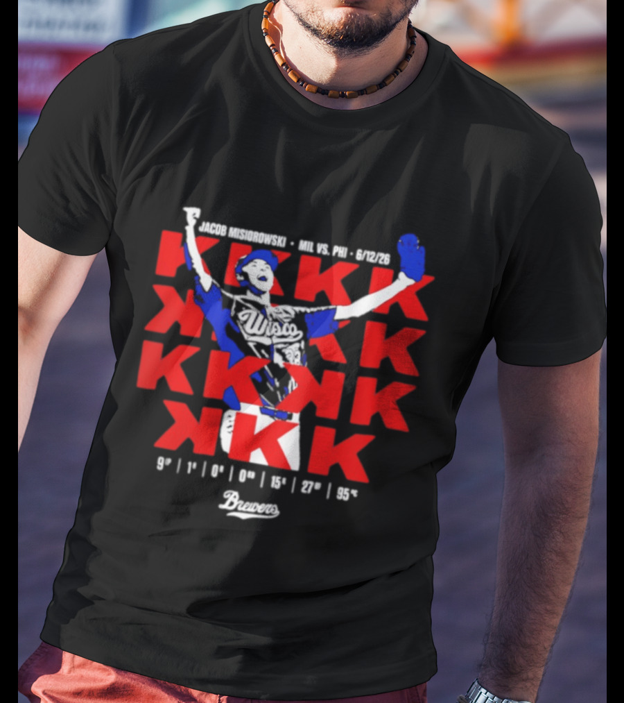 Jacob Misiorowski Mil Vs Phi 2026 Strikeout Highlights K 9 1 0 10 13 27 45 T-Shirt