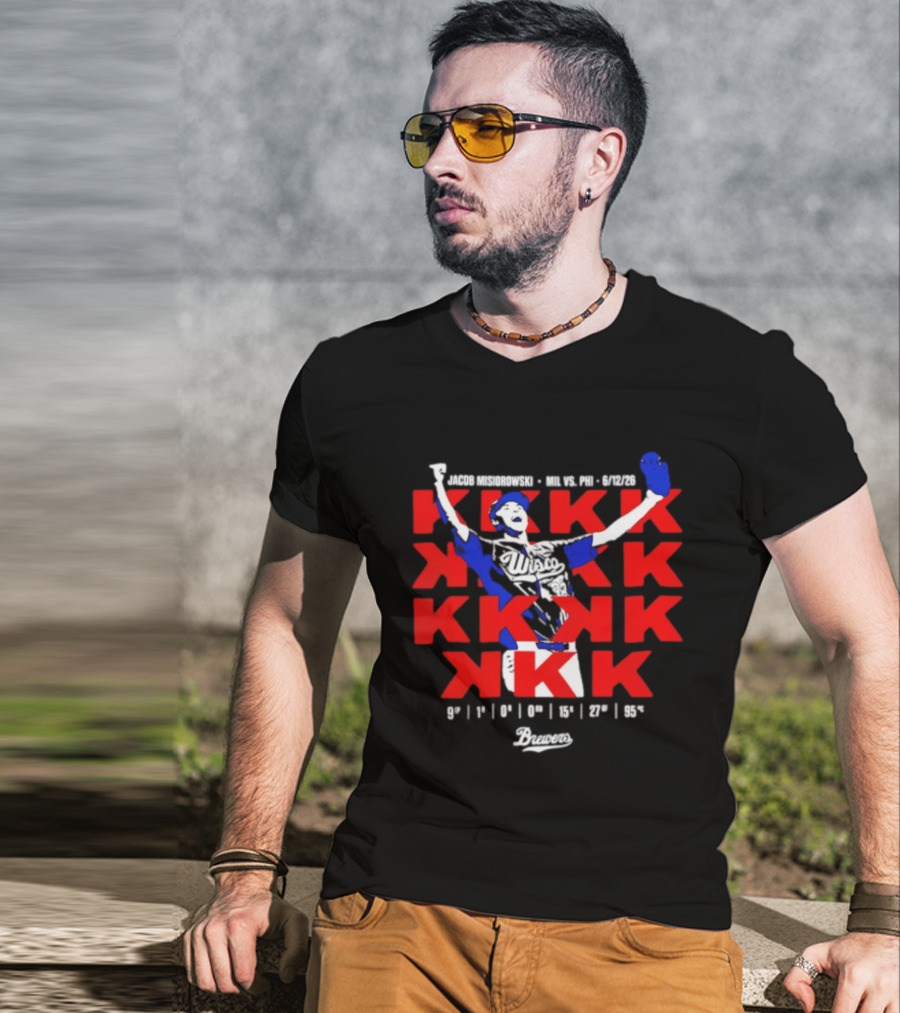 Jacob Misiorowski Mil Vs Phi 2026 Strikeout Highlights K 9 1 0 10 13 27 45 T-Shirt