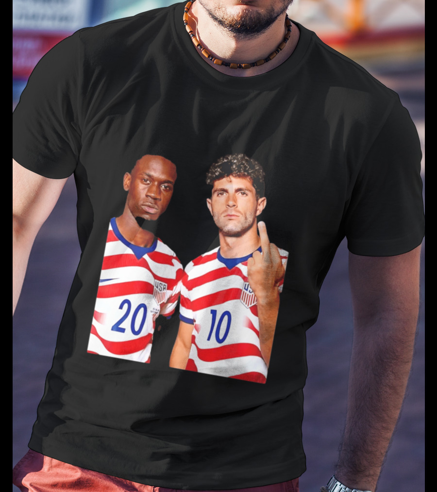 Christian Pulisic Folarin Balogun USMNT Soccer Iconic Gesture T-Shirt