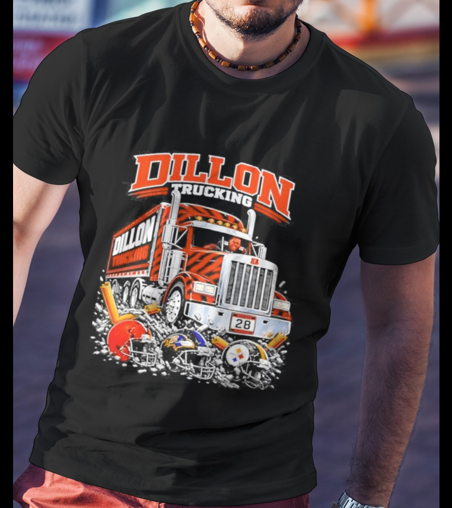 Corey Dillon Cincinnati Bengals Dillon Trucking Football Truck T-Shirt