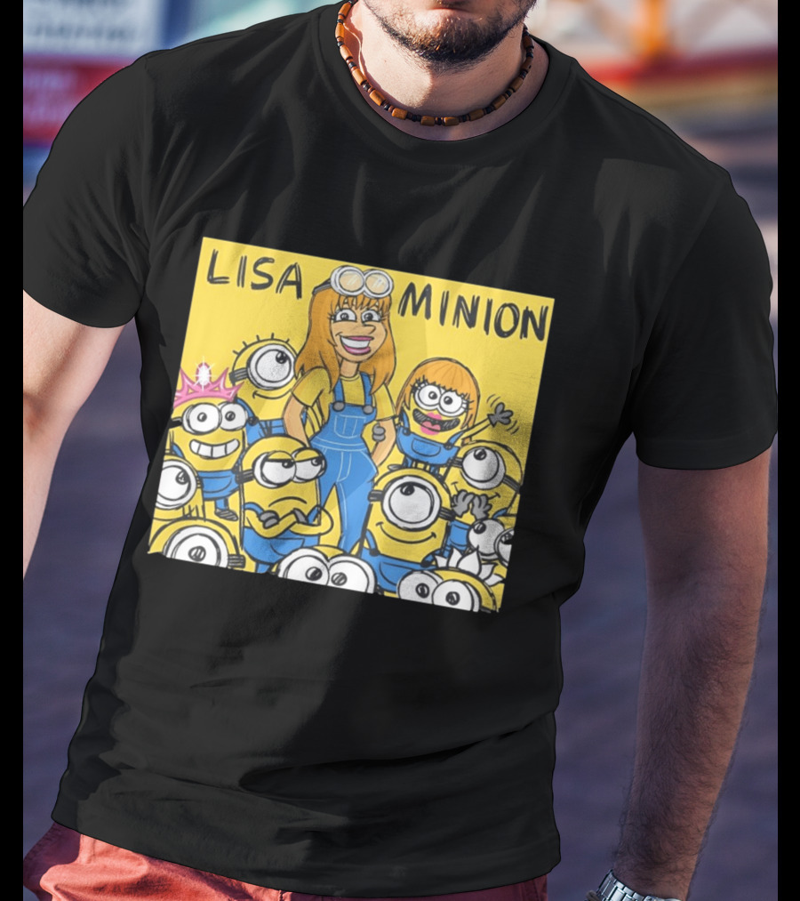 Lisa Minion Characters Cartoon Group Fun Playful Adventure T-Shirt