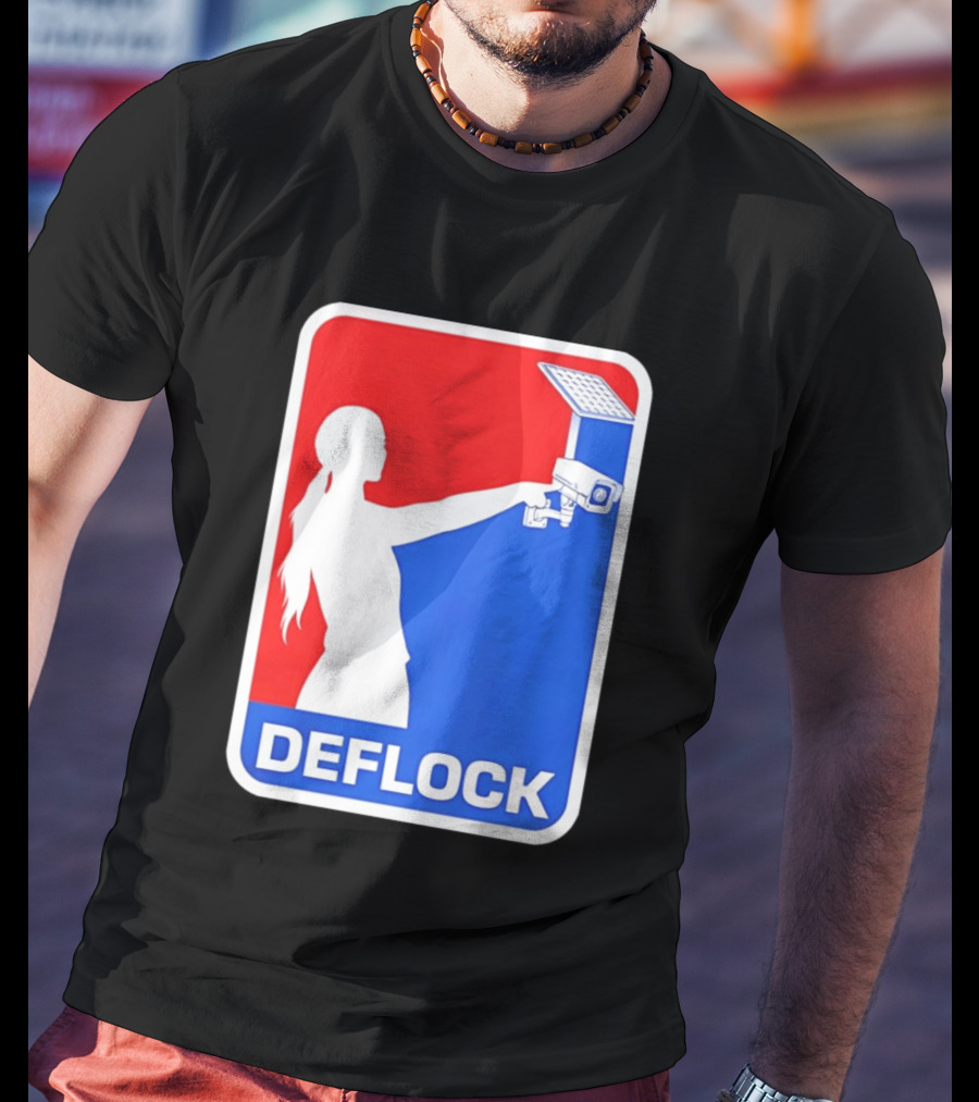 Deflock Woman Pointing At Security Camera T-Shirt