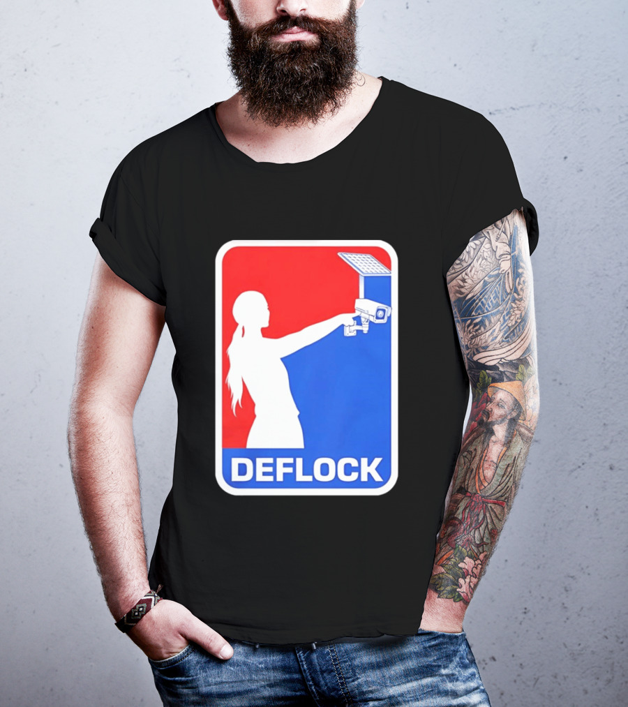 Deflock Woman Pointing At Security Camera T-Shirt