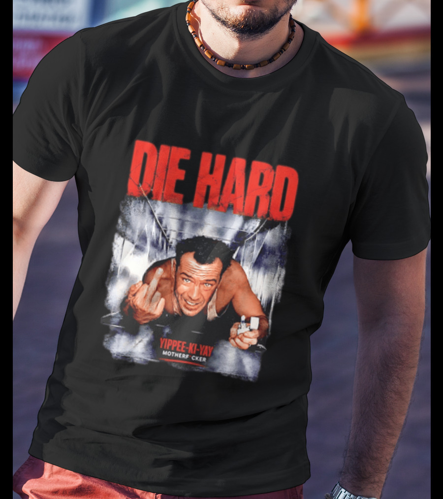 Die Hard 1988 Bruce Willis Yippee Ki Yay Motherfucker Iconic Action Movie Scene T-Shirt