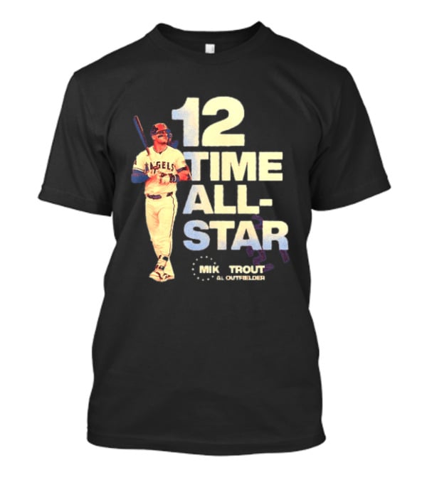Mike Trout 12 Time All Star Los Angeles Angels MLB Baseball T-Shirt