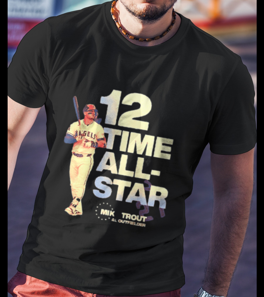 Mike Trout 12 Time All Star Los Angeles Angels MLB Baseball T-Shirt