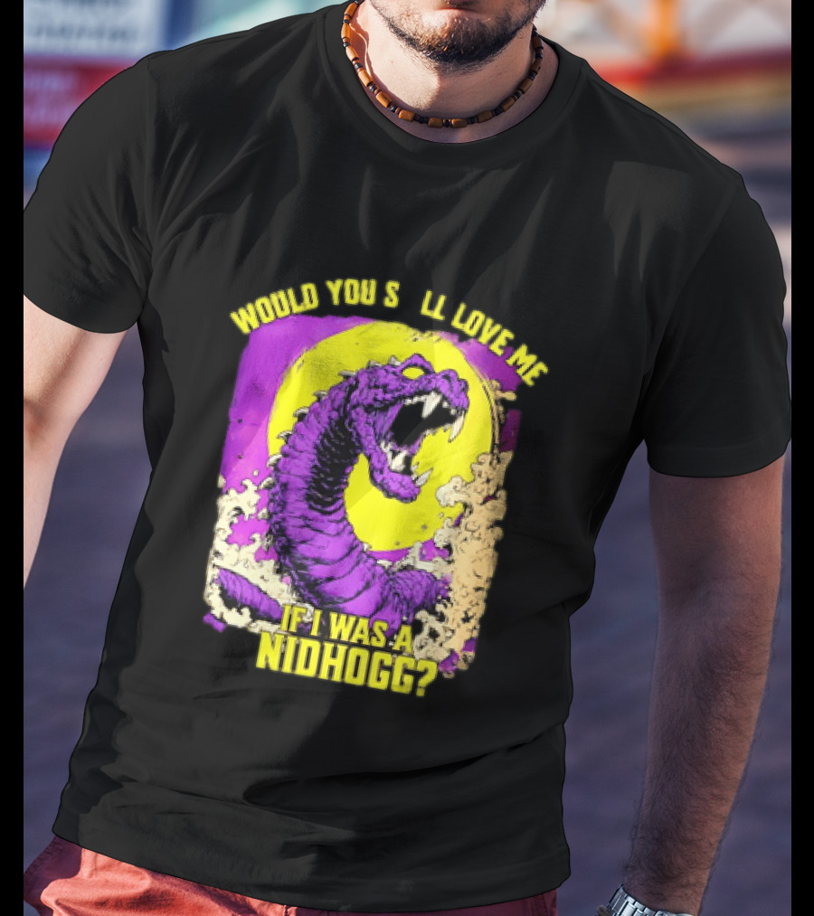 Would You Still Love Me If I Was A Nidhogg Purple Monster Retro Aesthetic T-Shirt