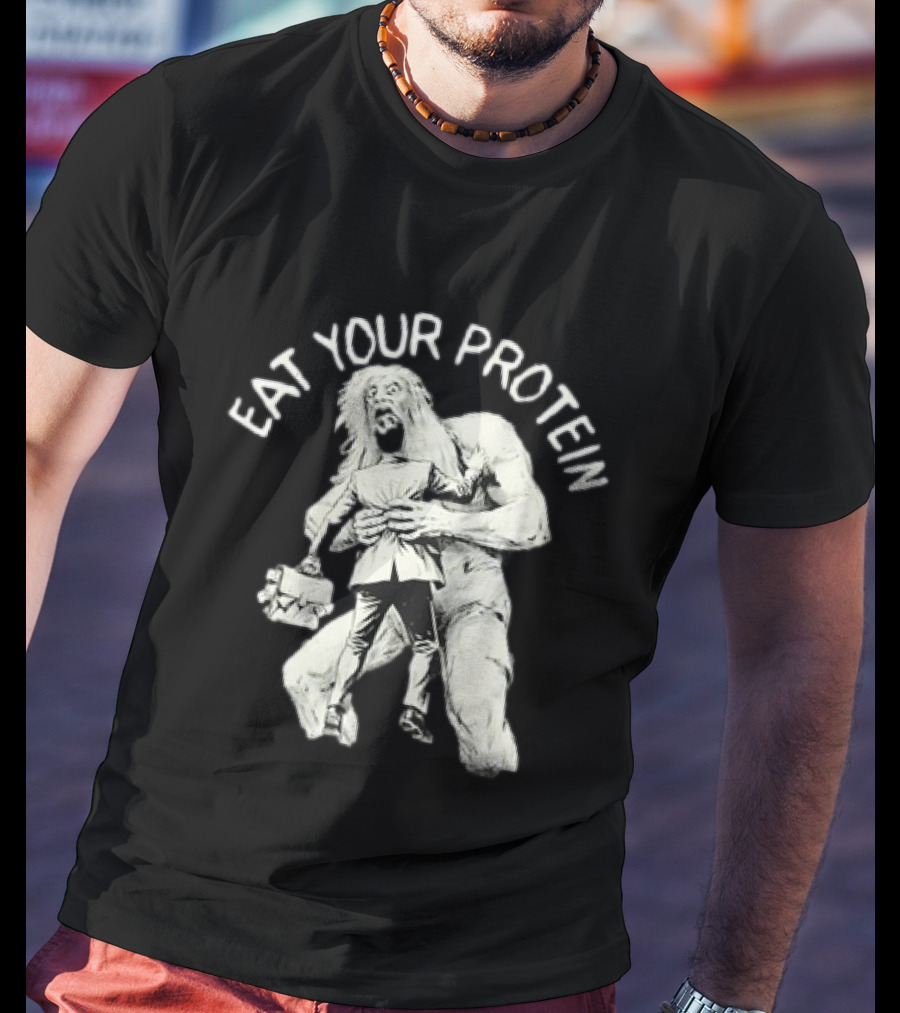 Eat Your Protein Bigfoot Hugging Businessman T-Shirt